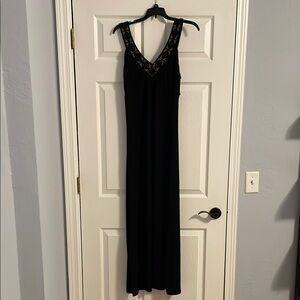 Karen Kane Black Dress With Beaded Neckline